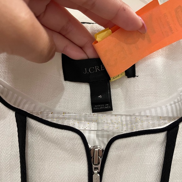 J. Crew Herringbone Linen Blazer Jacket size 4 - Picture 4 of 8